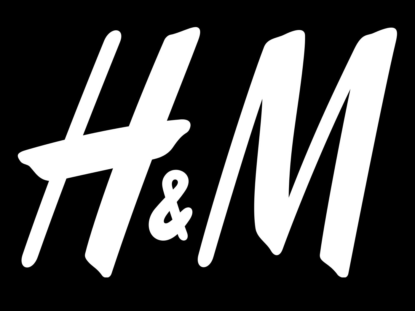 H&M, Rotated Logo, White Background Stock Photo - Alamy