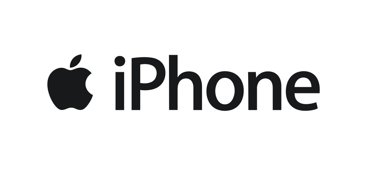 apple iphone logo black