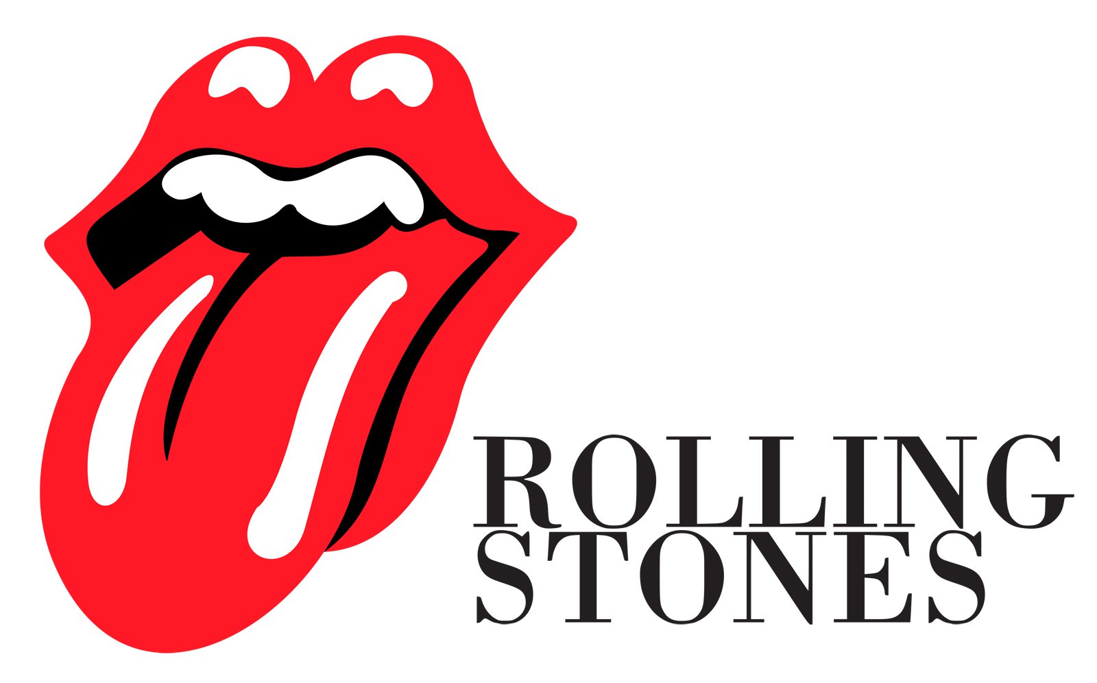 Rolling Stones Black Wristband Gummy Rubber Bracelet Band Logo Name Fan Official 