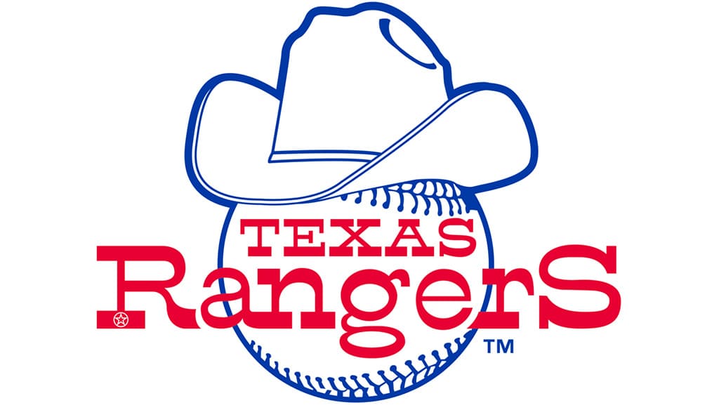 Vintage Running Baseball Player - Texas Rangers (White Rangers Wordmark)