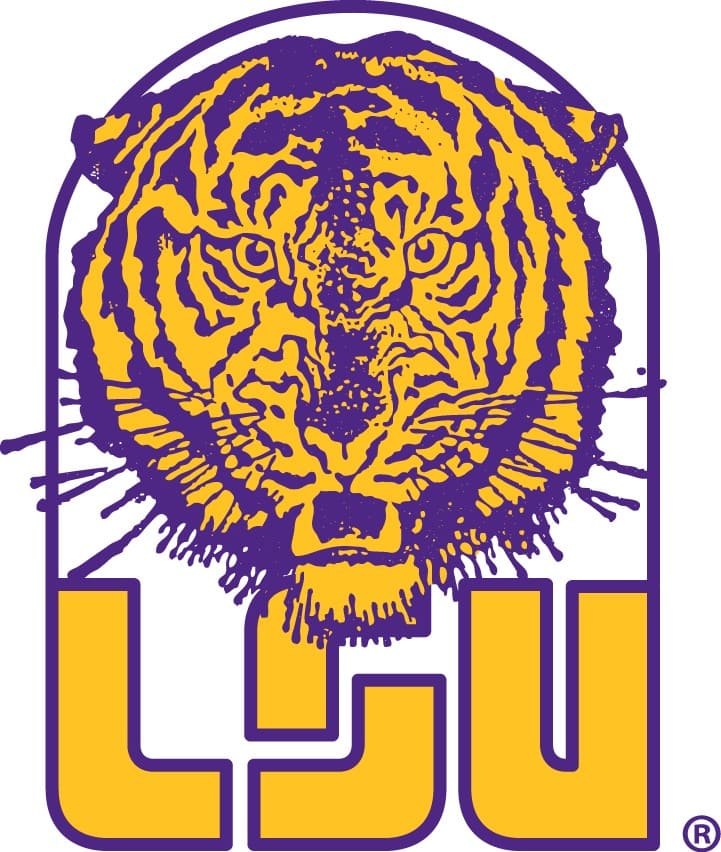 College Sports Postcard Football Details about   LSU Tigers Louisiana State University Logo 