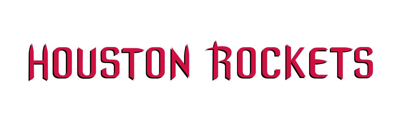 Men's Houston Rockets Majestic Red/Black Color Block Wordmark Logo