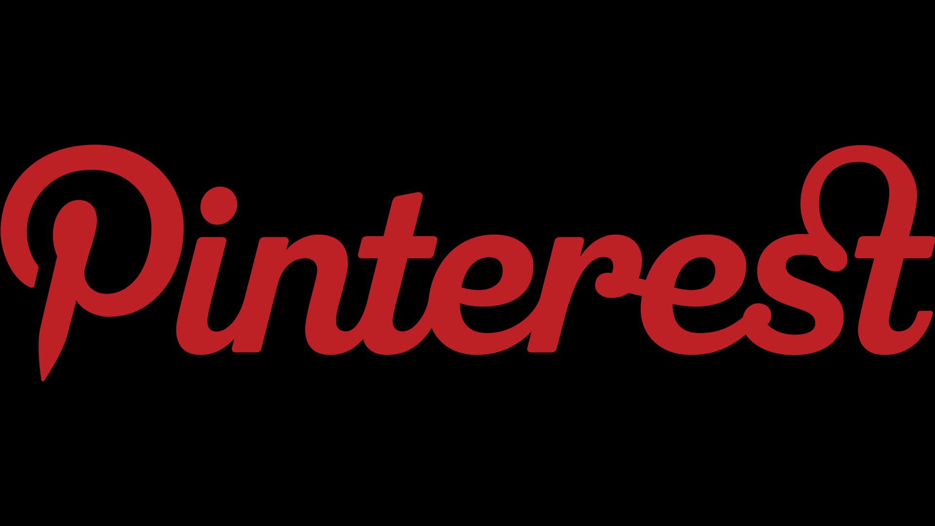 pinterest logo black background