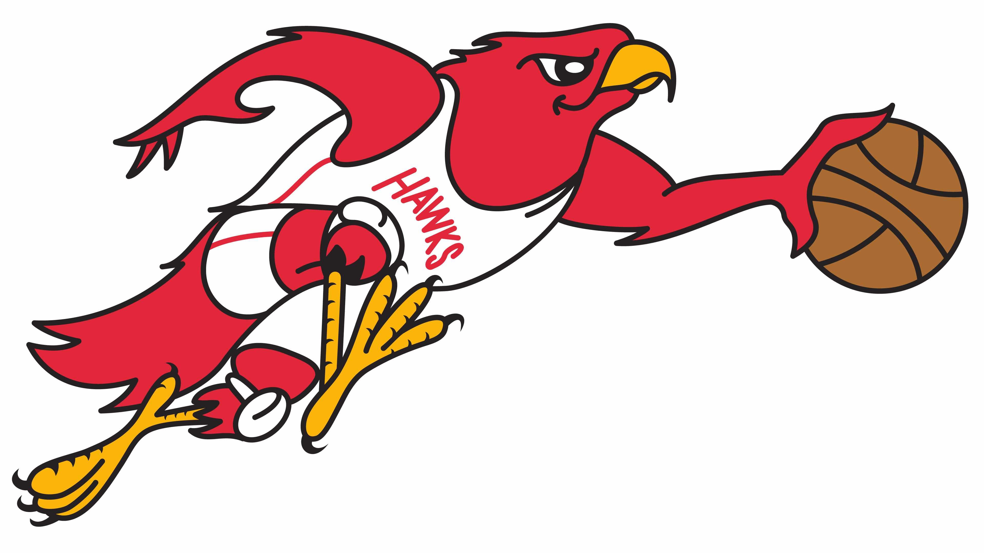 NBA Atlanta Hawks Vintage Old School Logo Graphic Design 