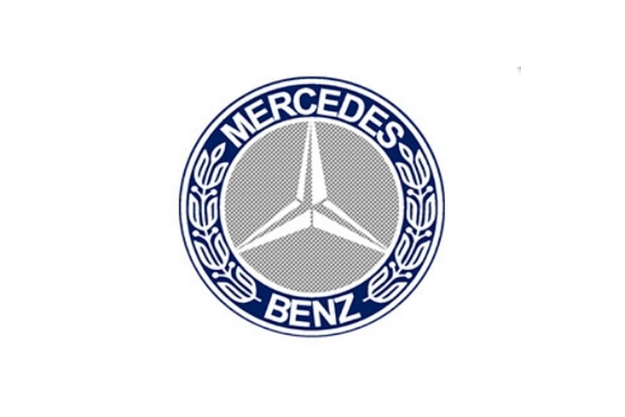Mercedes benz brand logo car symbol black design Vector Image