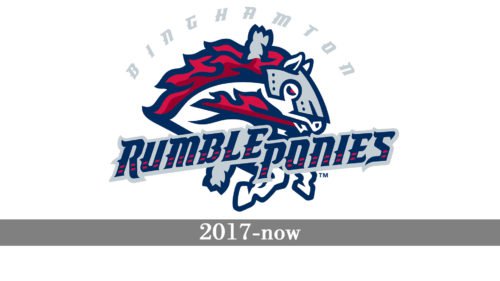 Binghamton Rumble Ponies Logo baseball