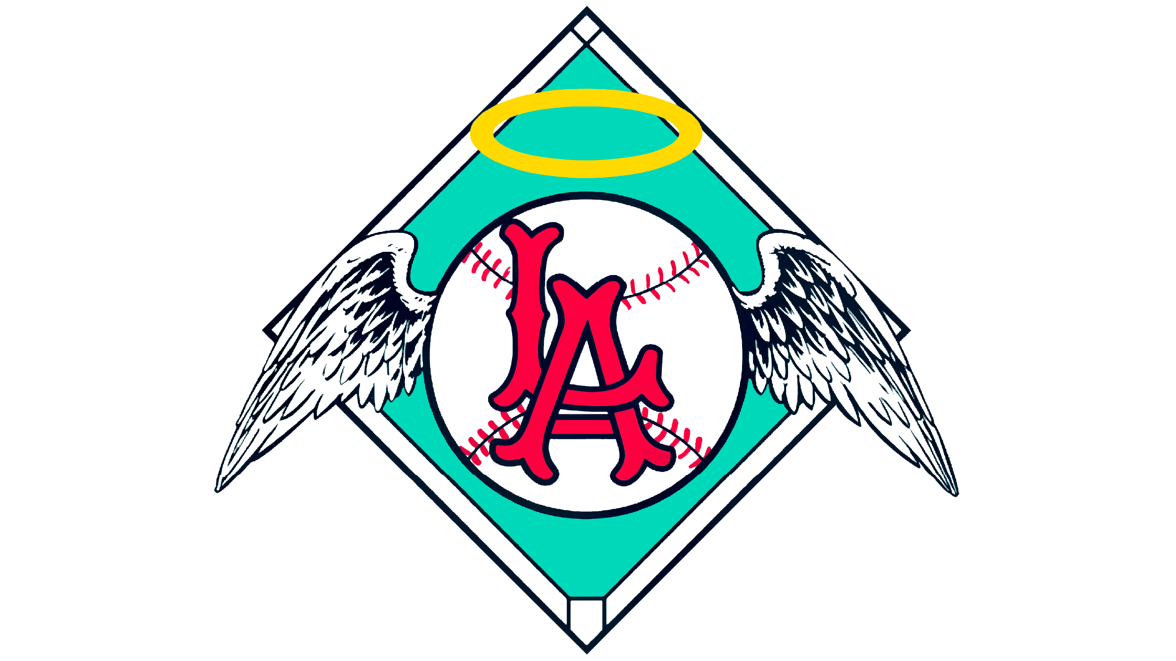 Los Angeles Angels Black Framed Logo Jersey Display Case