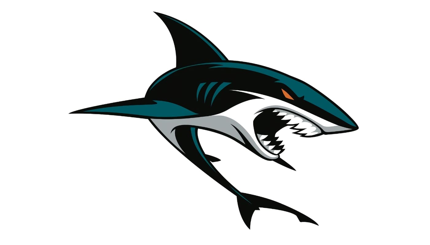 San Jose Sharks Hockey Head Logo Voiture Autocollant Decal 3" ou 5"