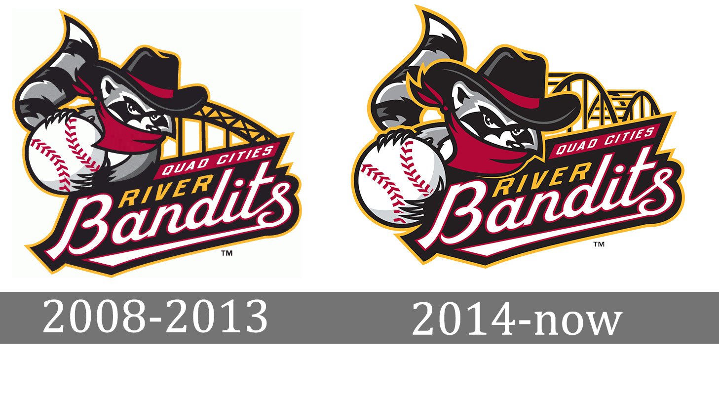 Quad Cities River Bandits Cap Logo  Softball logos, ? logo, Sports logo  design