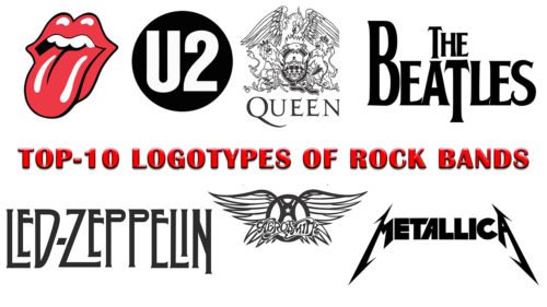 Top-10 Logotypes of Rock Bands