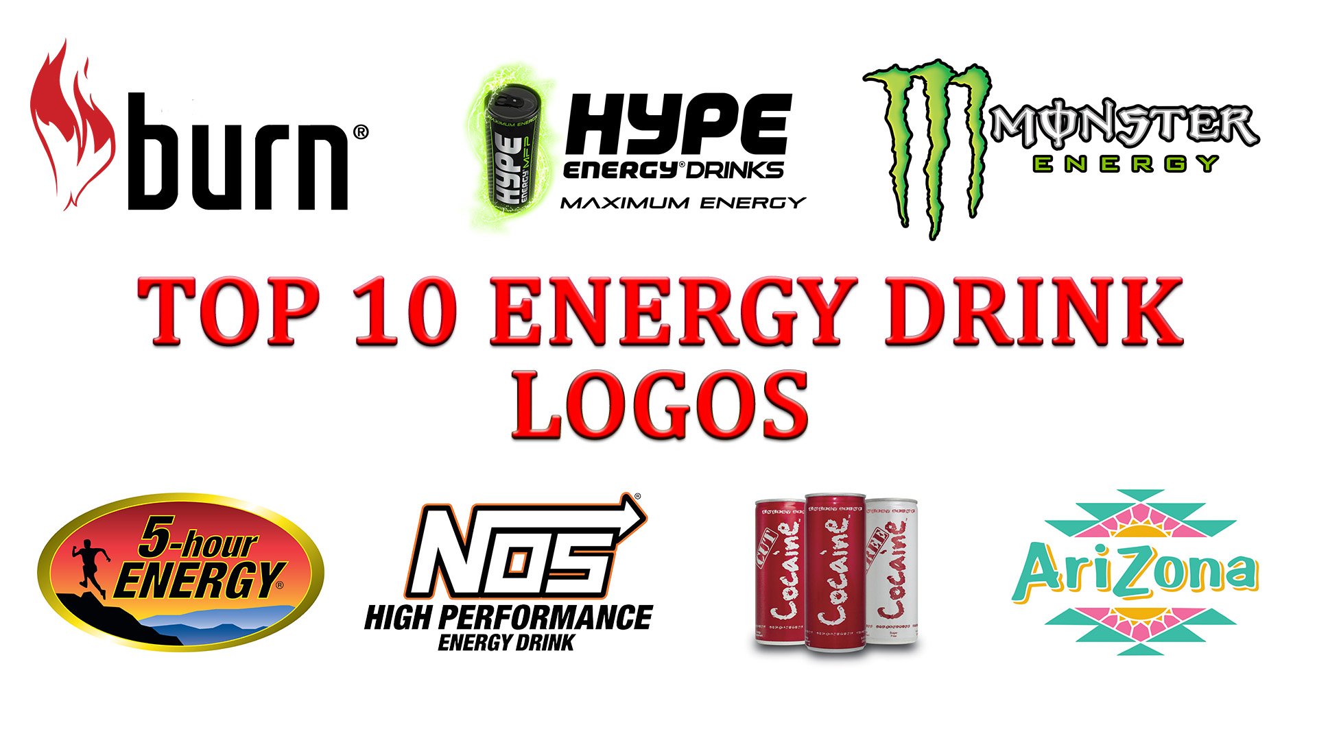 The most popular Energy drink logos