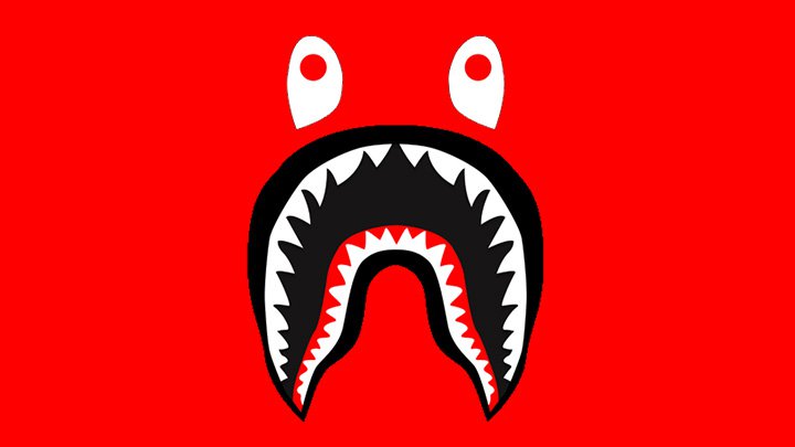 bape shark logo hd