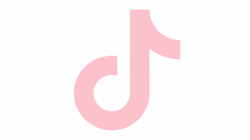 pastel pink tiktok logo