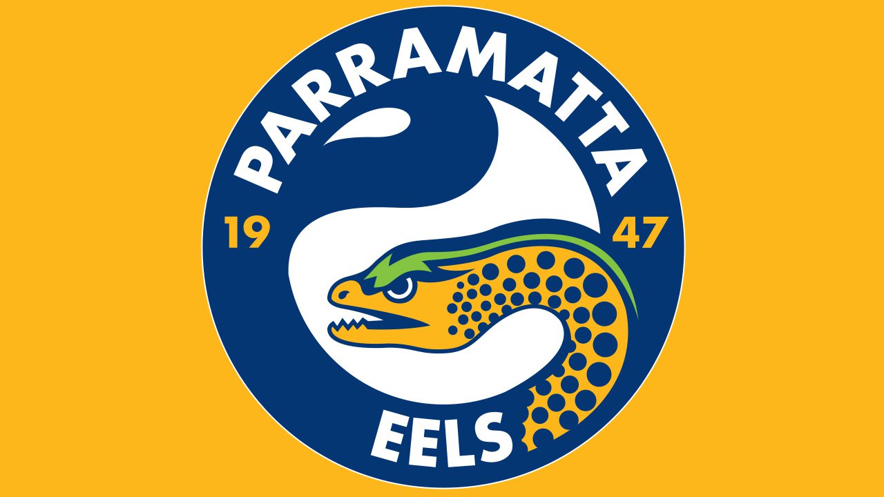 Parramatta Eels rugby league NRL sticker decal logo colour 140mmx90mm blue 