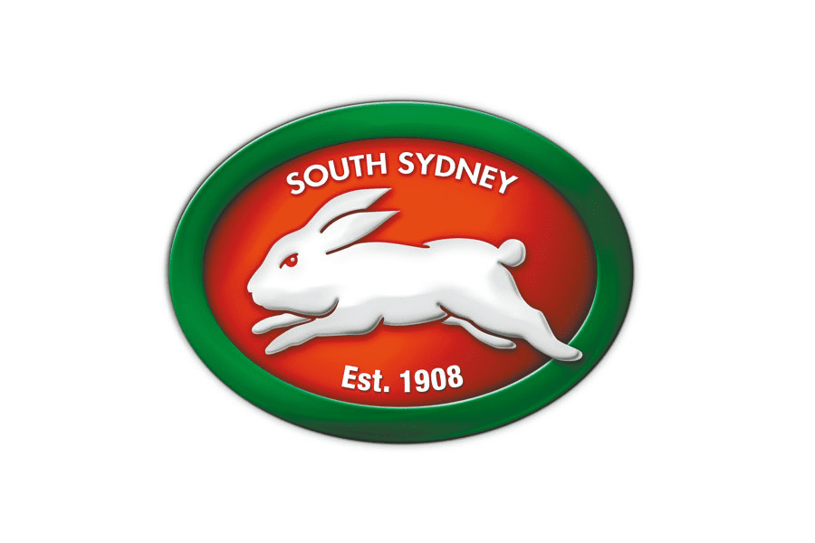 SOUTH SYDNEY RABBITOHS NRL LOGO DOUBLE DOG TAG S/S LEATHER NECKLACE JEWELLERY 