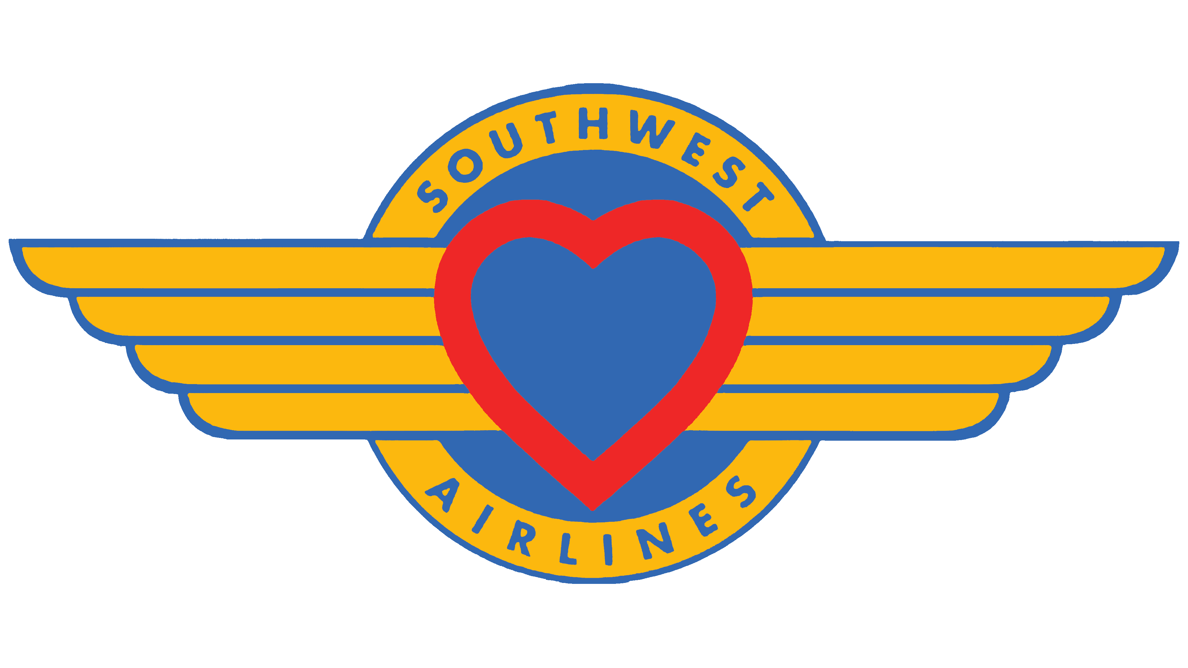 SOUTHWEST AIRLINES TRI COLOR HEART LOGO TIE BAR. 