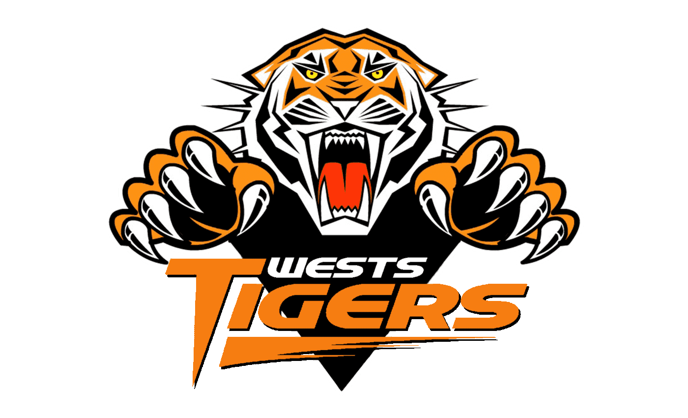 West Tigers Balmain rugby league NRL sticker decal logo colour 130mm x 90mm 