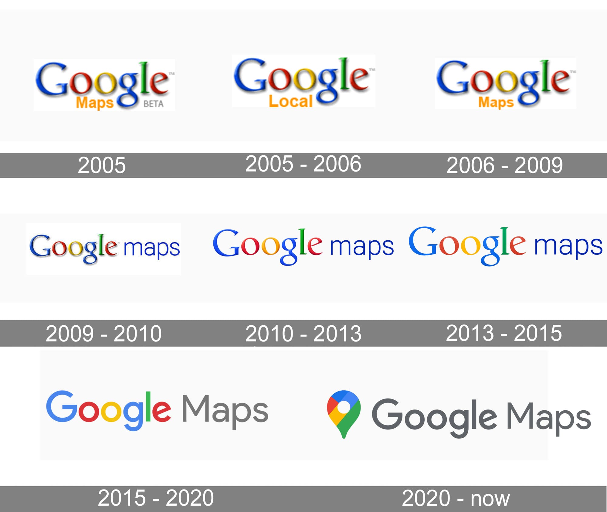 google maps logo evolution history