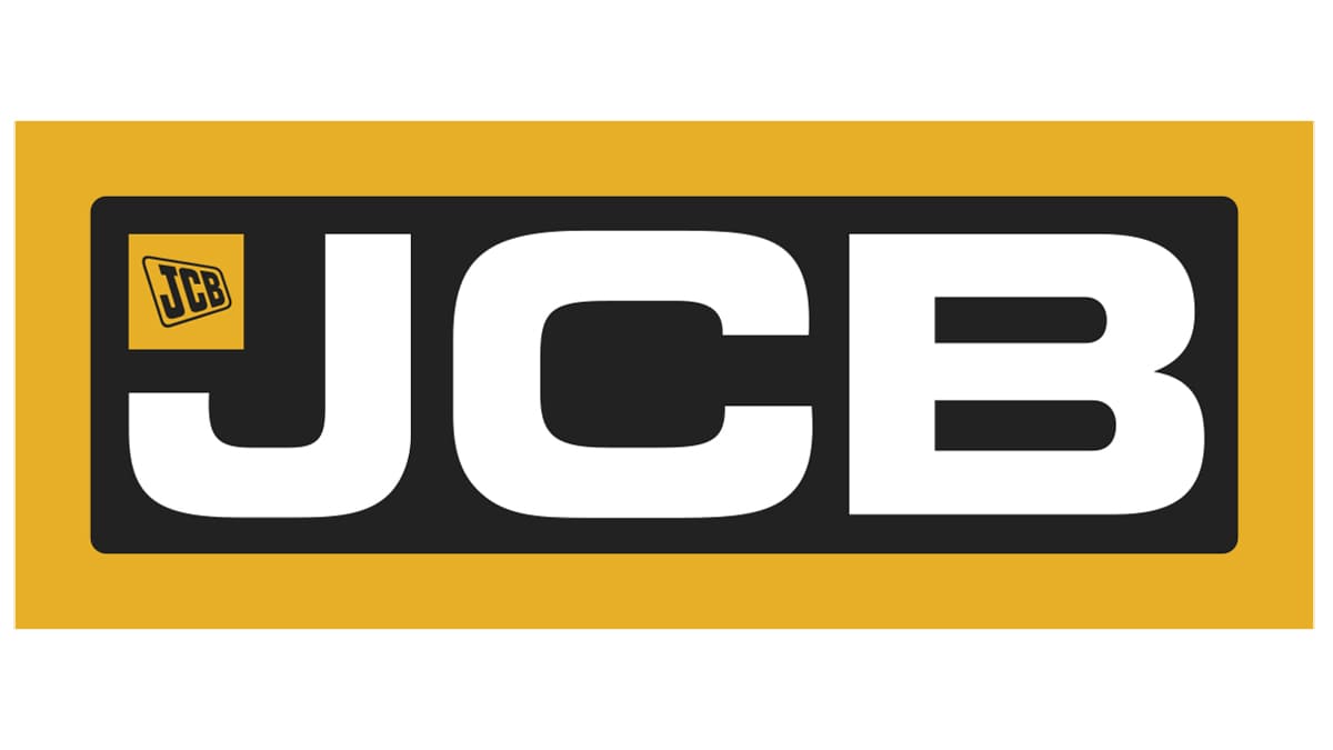 ZA147 Jcb con logotipo en negro y amarillo Garaje Taller PVC Bandera Signo Coche 