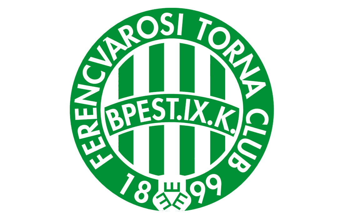 Ferencvarosi TC, logo, material design, green white abstraction
