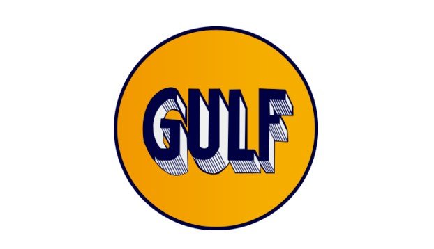 Gulf Motor Oil Gas Station Logo Brand Orange and Text Sign Blue of the  International Editorial Image - Image of logo, retail: 277005955