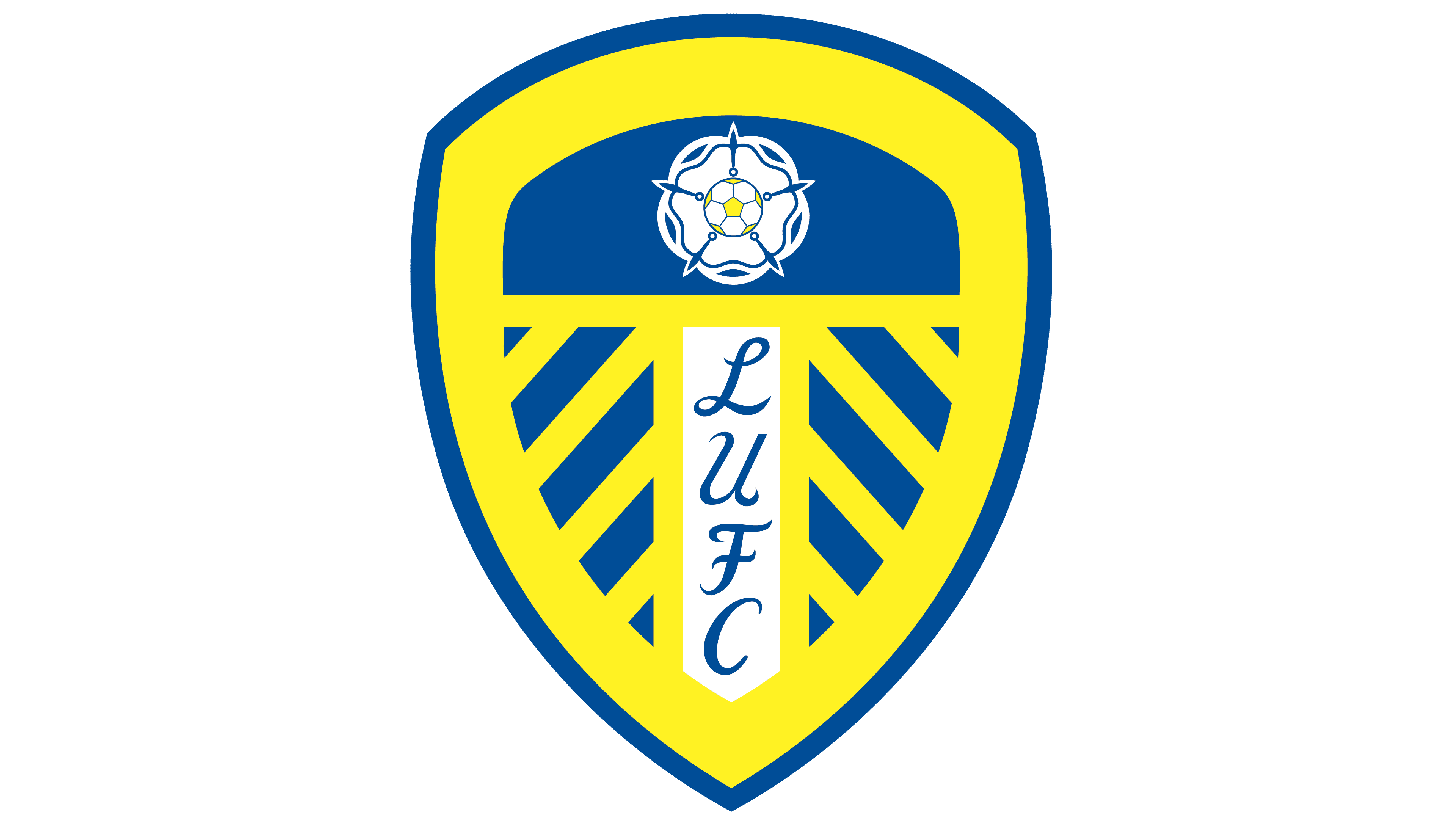 Leeds United Club Logo Symbol Premier League Football Abstract Design  Vector Illustration With Yellow Background 26135413 Vector Art at Vecteezy