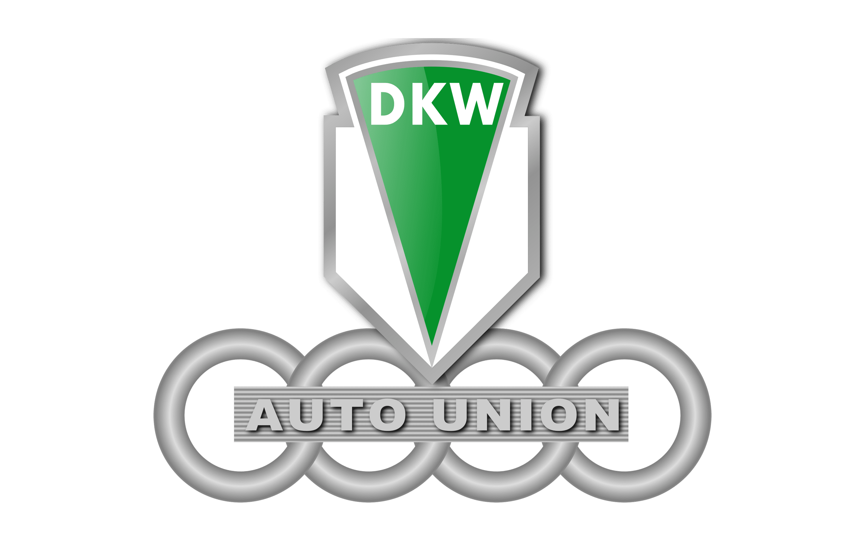 DKW Schriftzug Wasserabziehbild Abziehbild  41x64 mm  grün/silber  30540D 