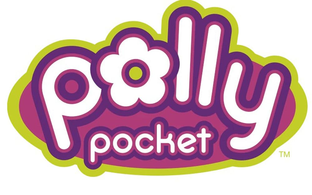 Polly Pocket LOGO 50x35mm PORTACHIAVI Polly Pocket Vintage Logo Ricreazione 