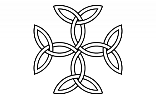 Celtic Cross of Triquetras Symbols