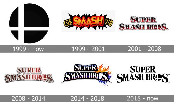 Super Smash Bros Logo history