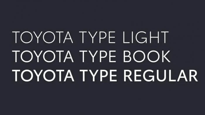 Toyota font logo