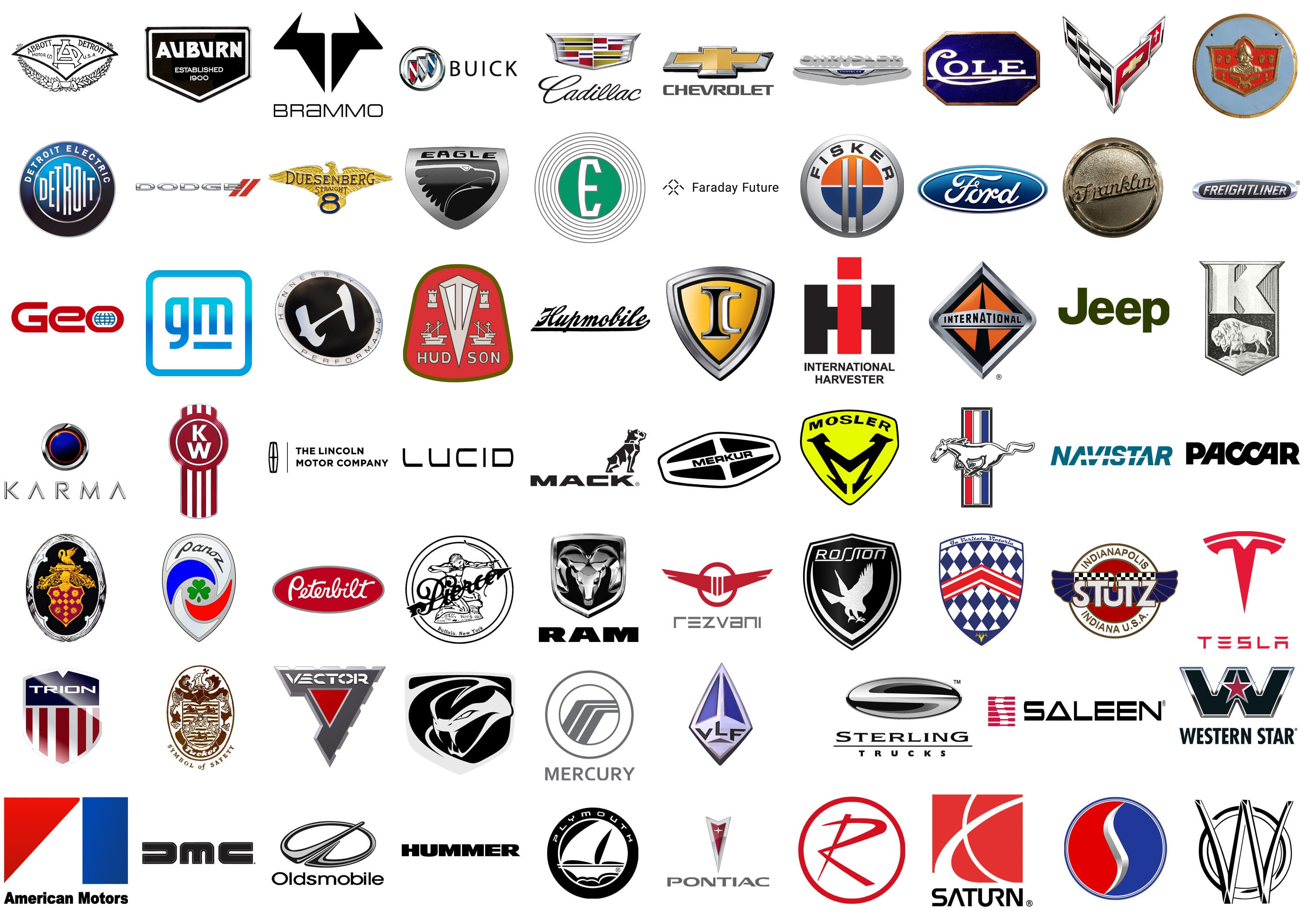 American car logos and names