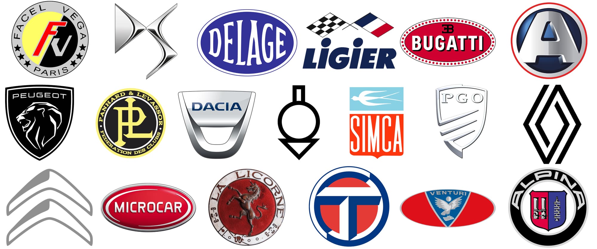 french car symbols and names