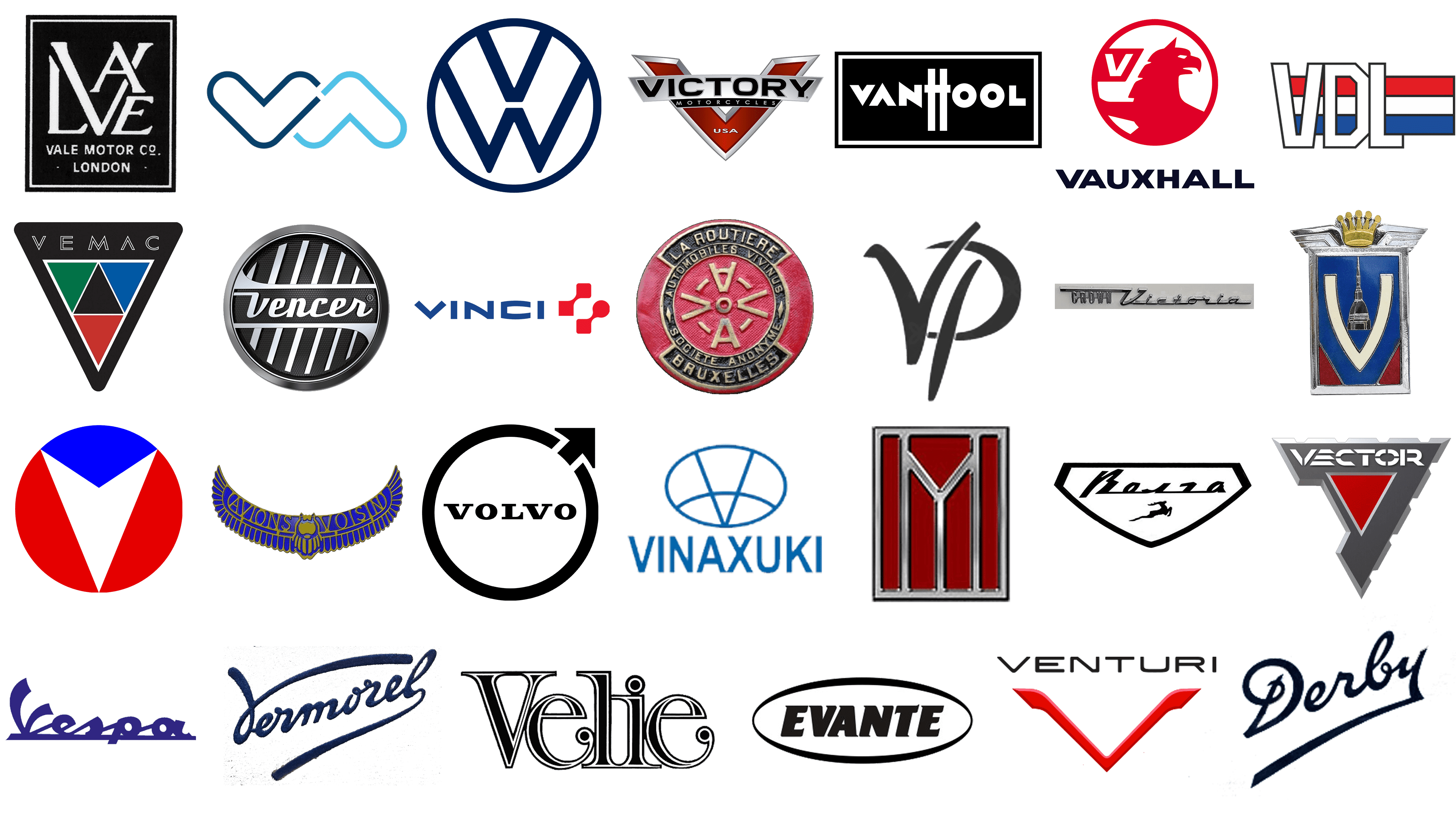 Brands Logos Starting with the Letter V Download
