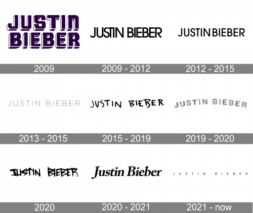 Justin Bieber Logo history