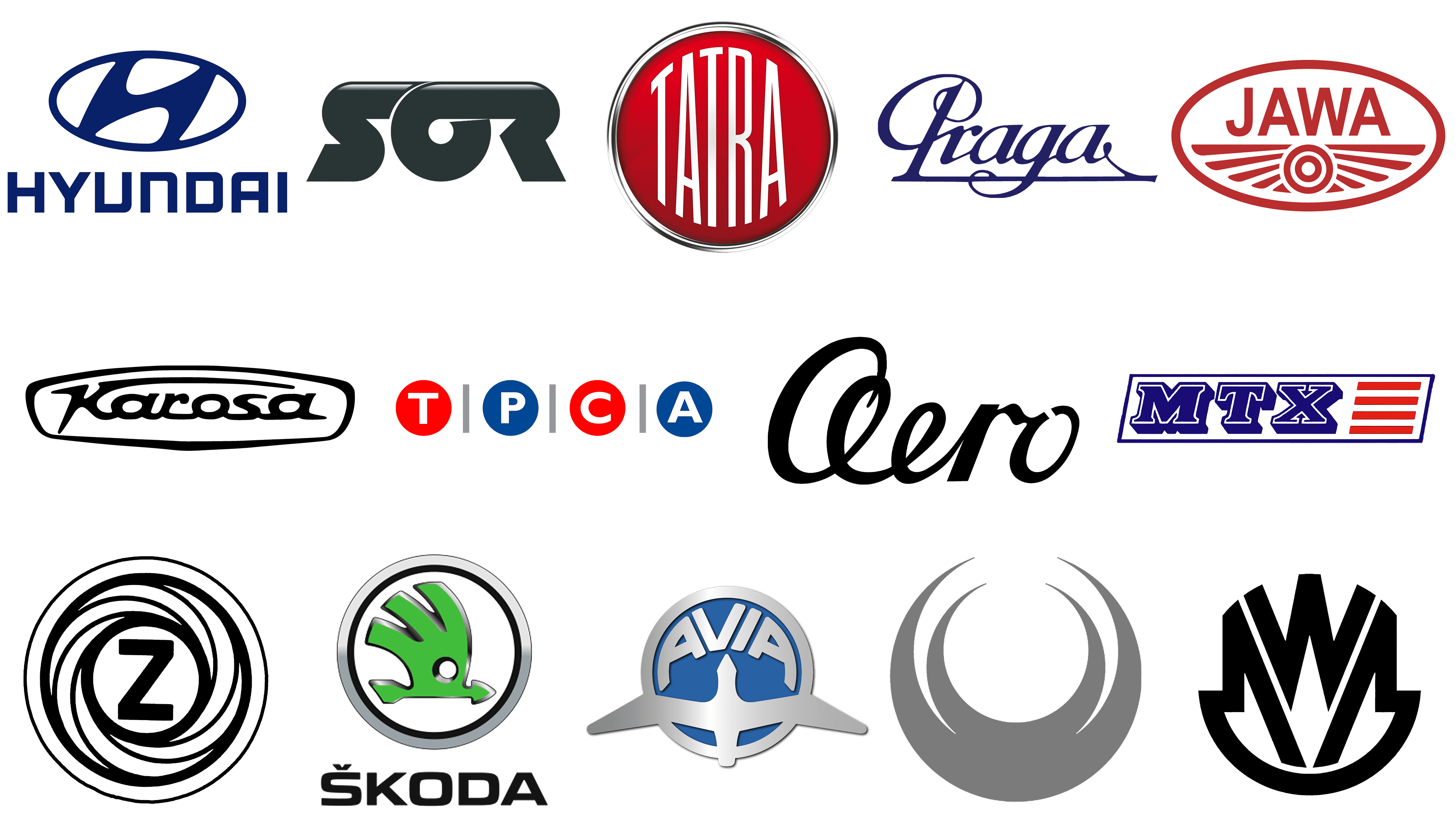 Czech car brands – manufacturer car companies, logos
