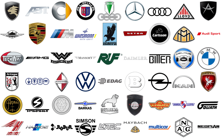 German Car Brands – manufacturer car companies, logos