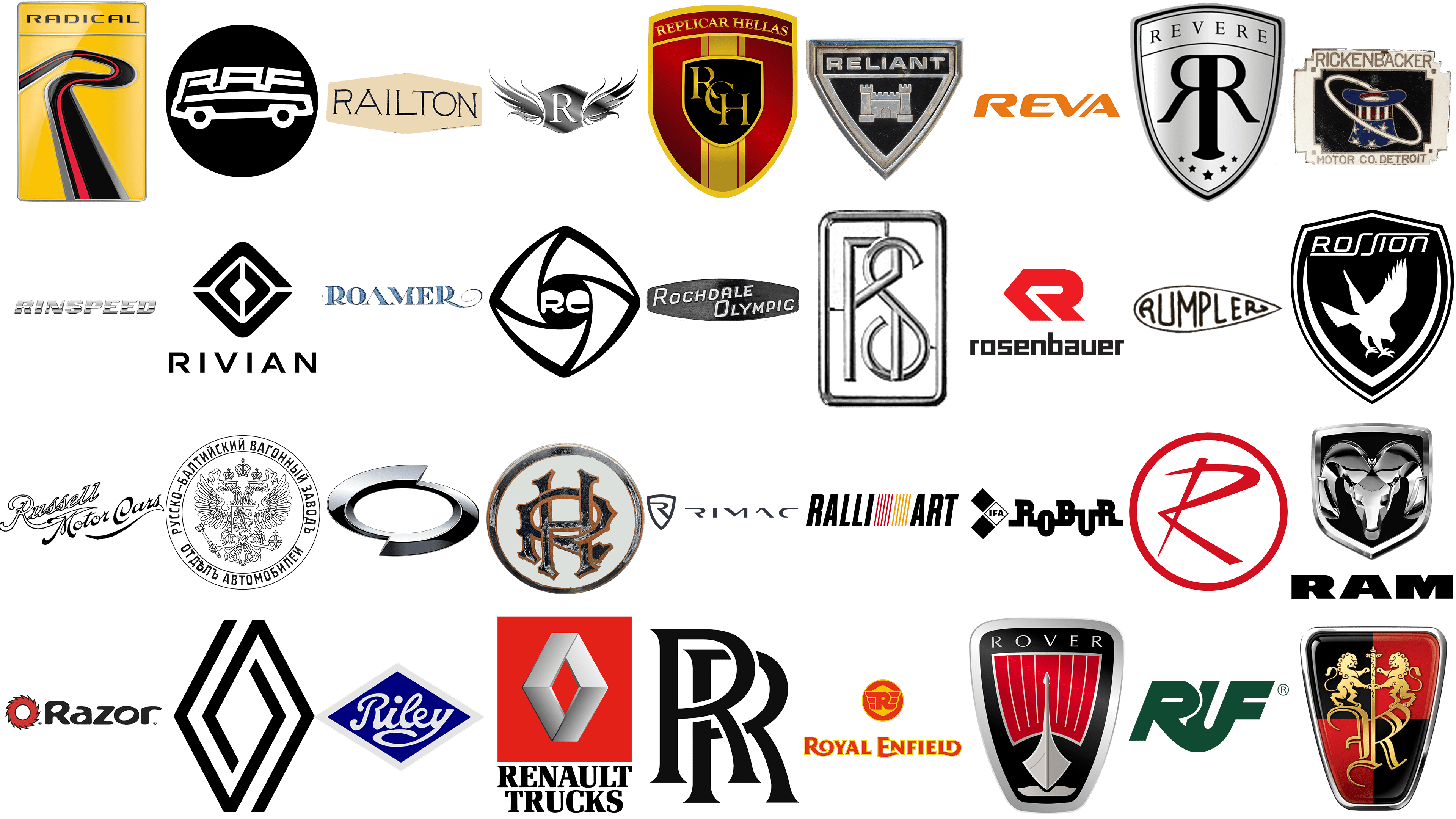 Car brands that start with R