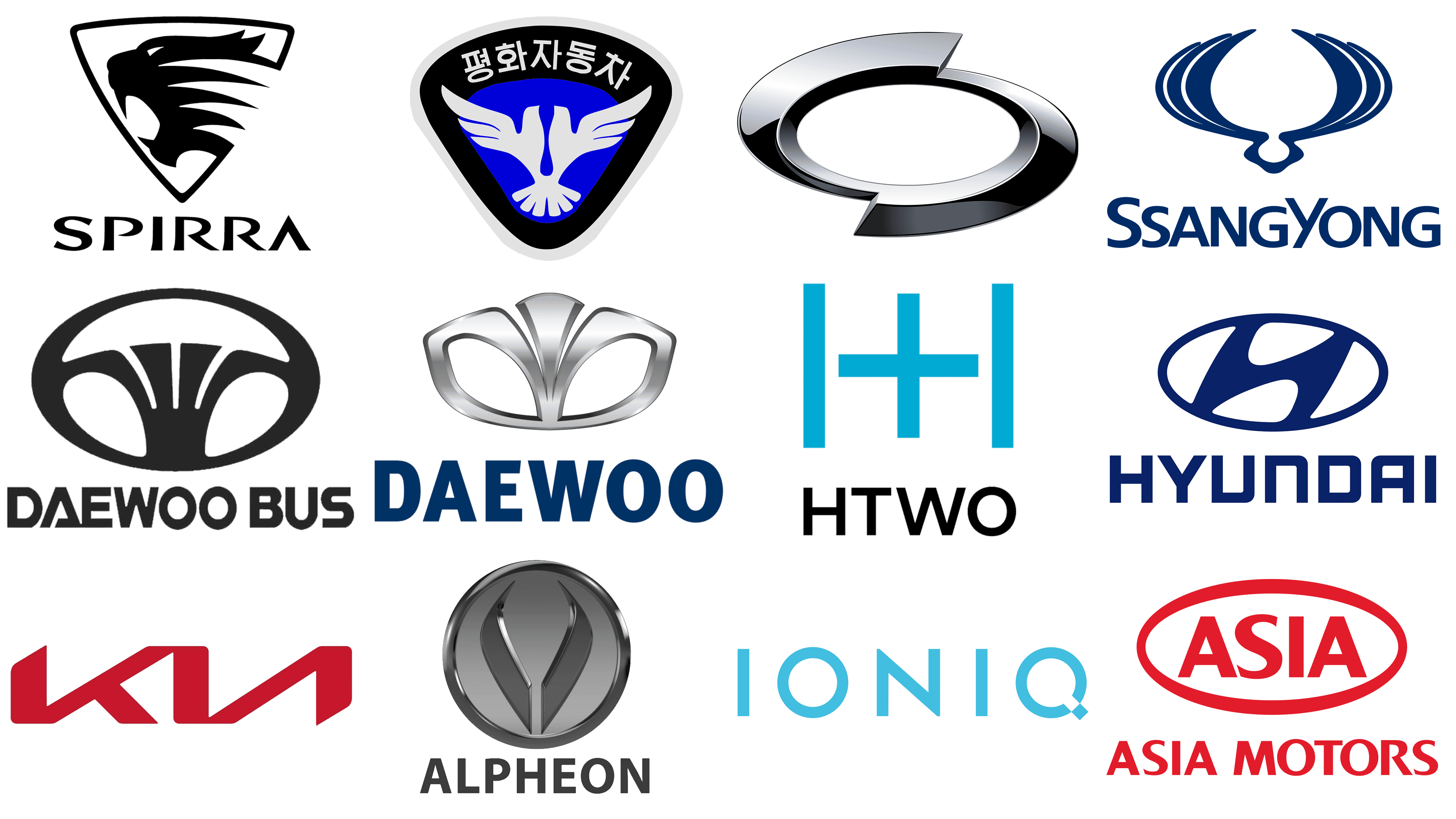 Korean car brands and car logos, companies - 1000 Logos