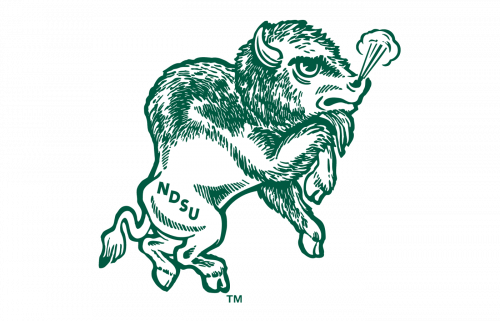 North Dakota State Bison Logo 1972
