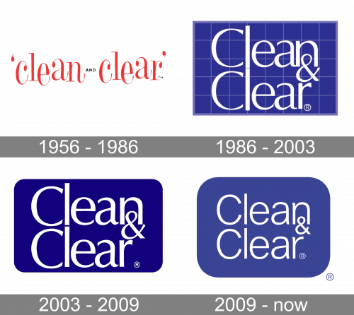 Clean and Clear Logo history
