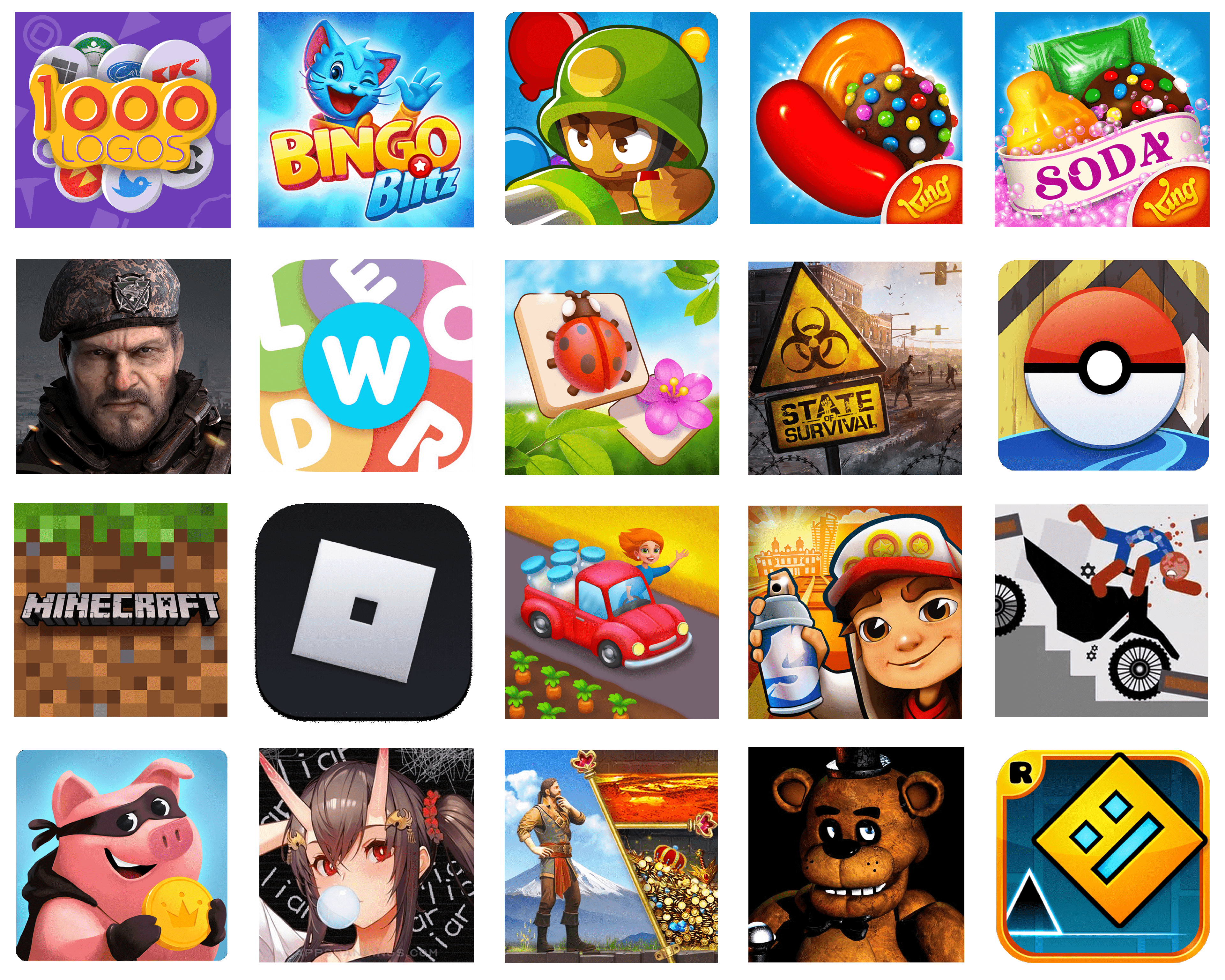 Best Android Games Logos