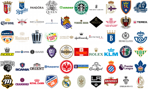 Most famous logos with a crown