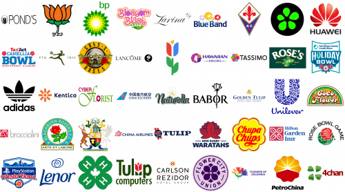 Most famous logos with a flower