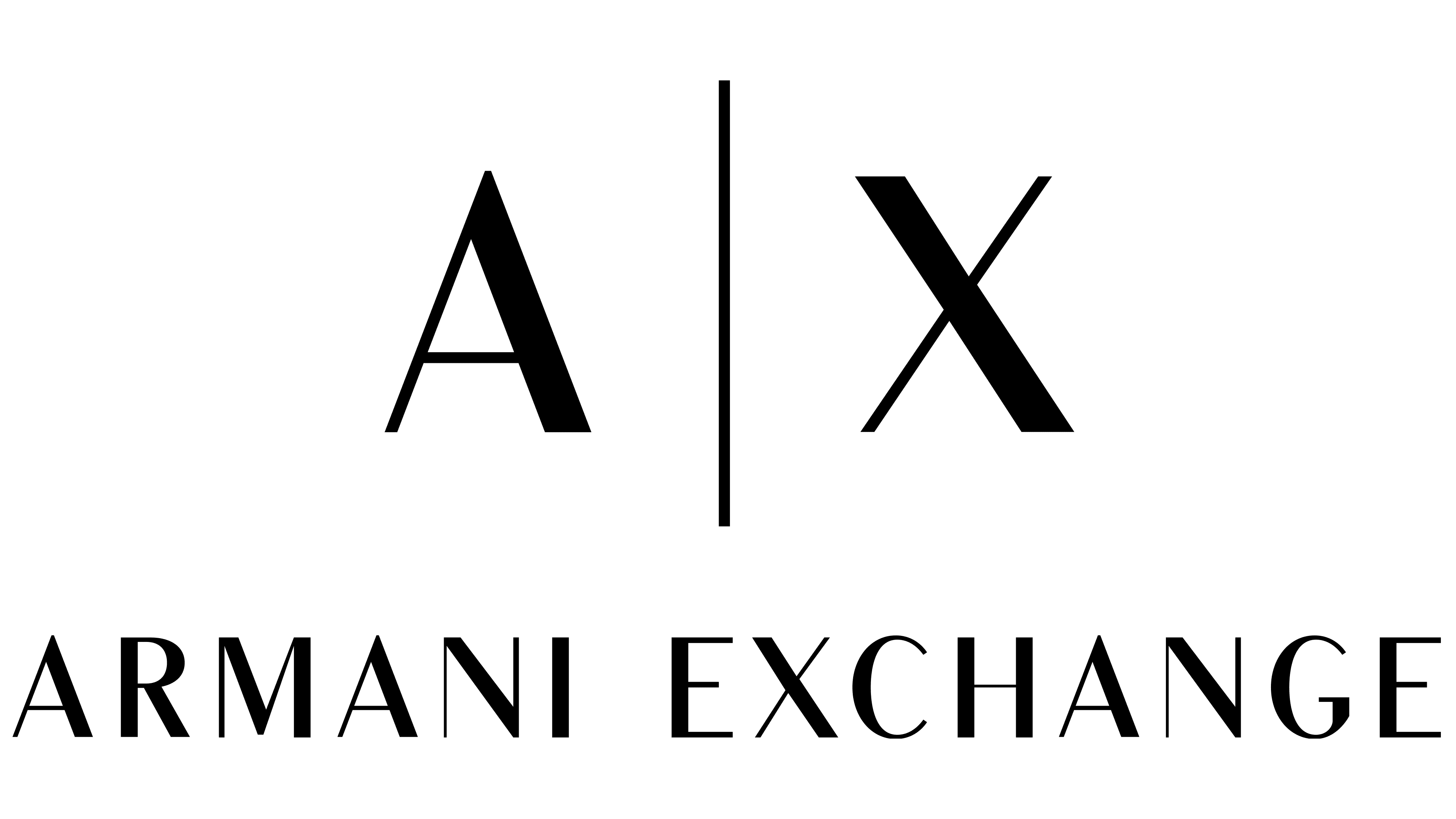 Armani exchange, Word mark logo, Armani wallpaper