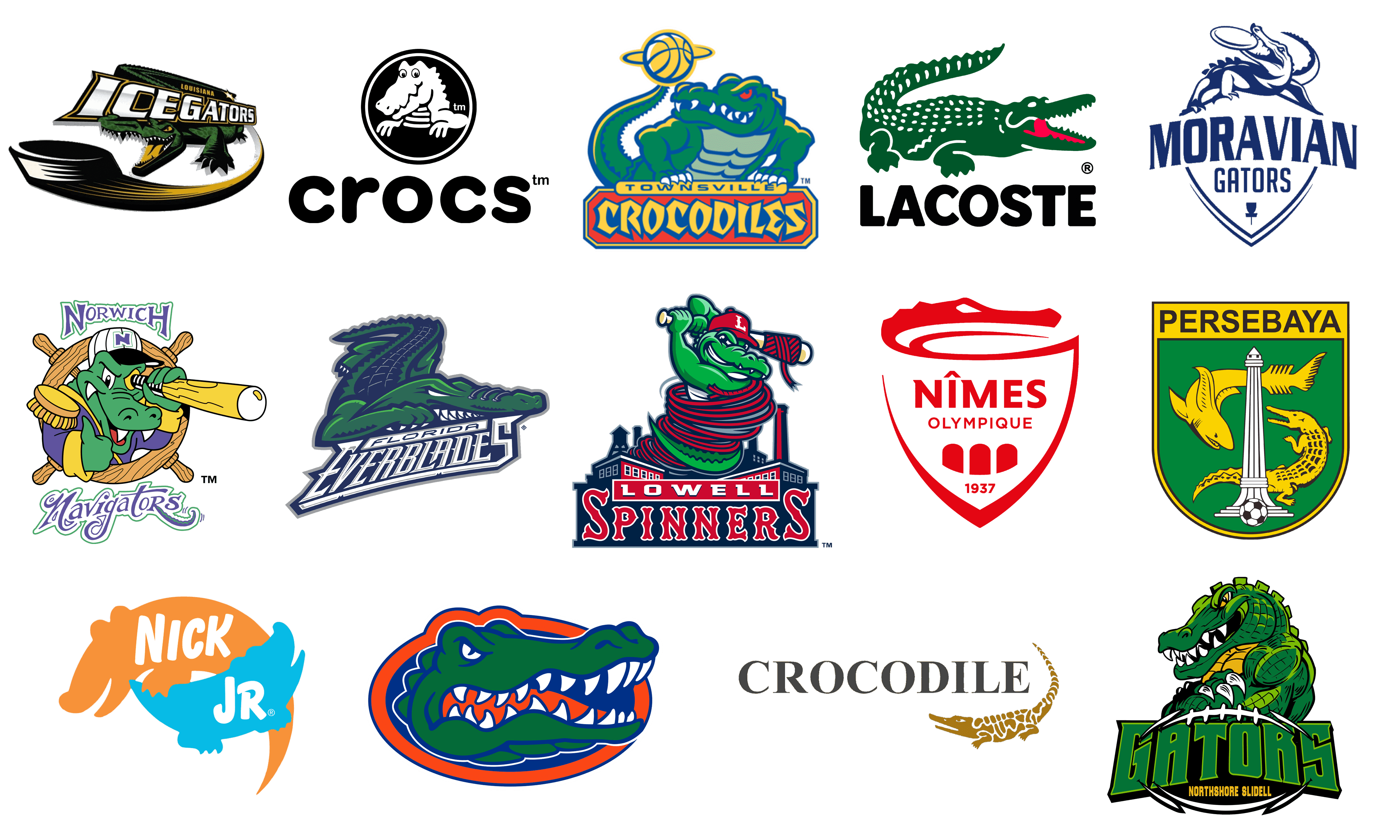 Set of Lacoste Logo. Crocodile Famous Emblem. LACOSTE Popular