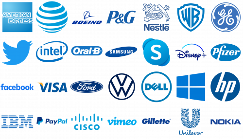 Most Famous Logos in Blue