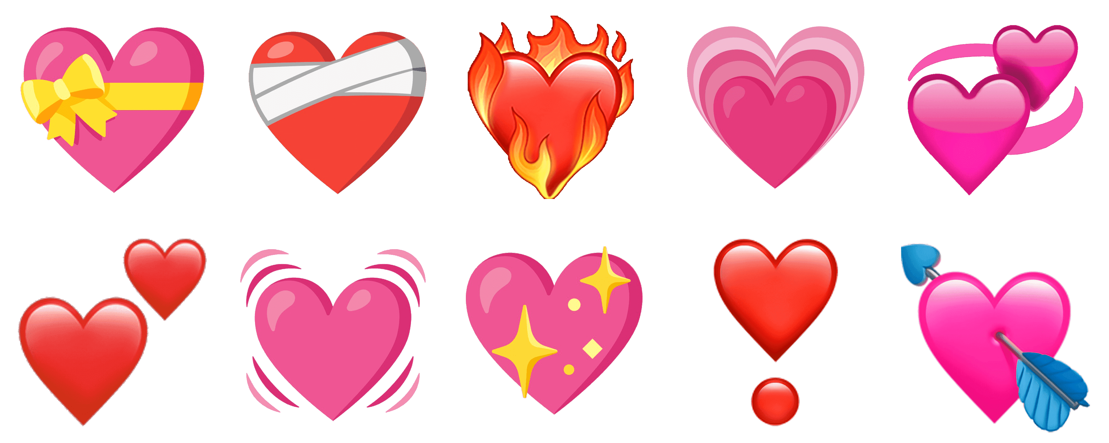 True meanings of different heart emojis
