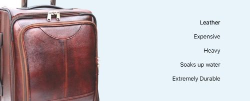Leather material luggage