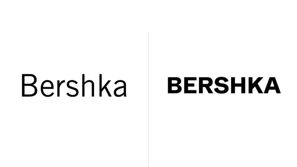 fossil Alaska Dejlig Bershka updates its logo, following its sister brands
